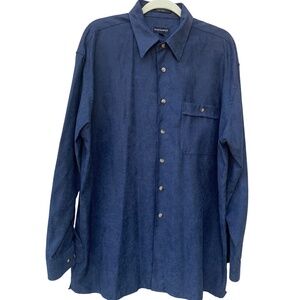 Hathaway Faux Suede Men's Button Down Shirt